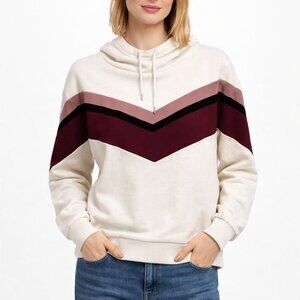 Kinesis Colorblock Cowl Neck Hoodie Sweatshirt Size L